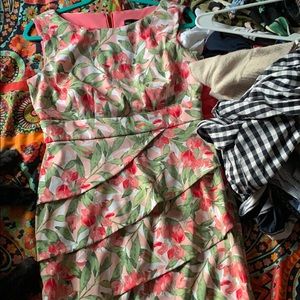 Flower printed dress